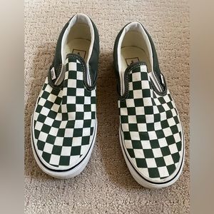 Like new Van’s slip on olive